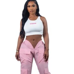 Varenne Pink Cargo Pants